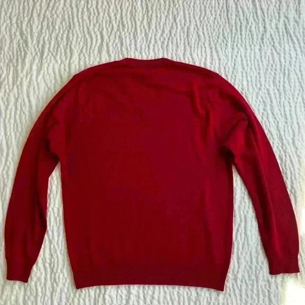 Grand Slam- Men’s V- Neck Golf Sweater- Red- Large - Picture 6 of 6